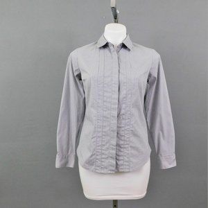 Worthington‎ Women Shirt Gray Stripe PS